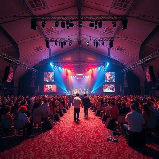 Mystical forest with bioluminescent flora.